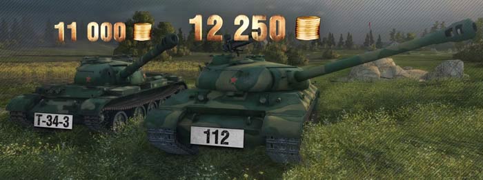 премиум танки Т-34-85 и 112 в world of tanks