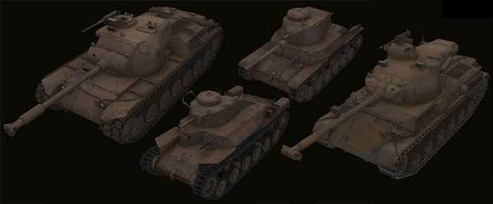 Японские танки world of tanks - пак шкурок в коричневом цвете