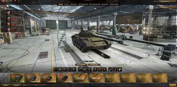 Бронзовый интерфейс ангара World of Tanks