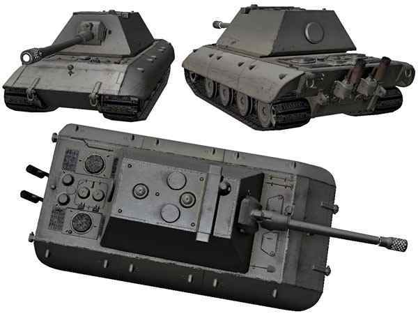 Новая HD модель танка E-100 из игры World of tanks