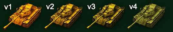 Золотые иконки премиум танков в ангаре World of Tanks