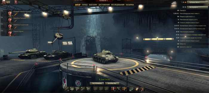 ангар World of Tanks от Wargaming в футуристическом стиле